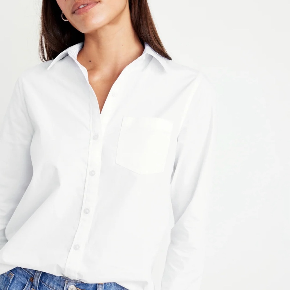Old Navy Classic White Button-Up Blouse